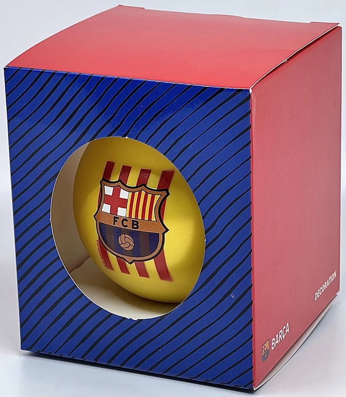 Elegáns, katalán Barçás karácsonyfadísz