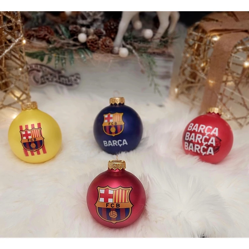 Elegáns gránátvörös Barçás karácsonyfadísz