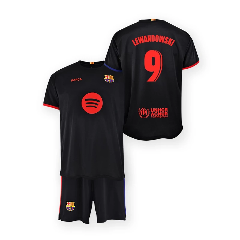 FC Barcelona 2024-25 prémium második számú gyerek szurkolói mez szerelés - Lewandowski 9 - 14 éves