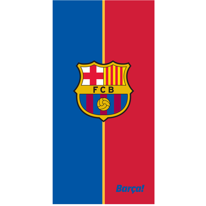 A trendi gránátvörös-kék Barcelona törölköző