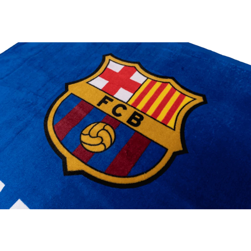A Barça hivatalos gránátvörös-kék törölközője