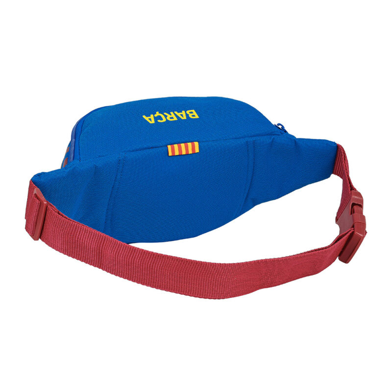 Practical garnet-red-blue Barcelona belt bag