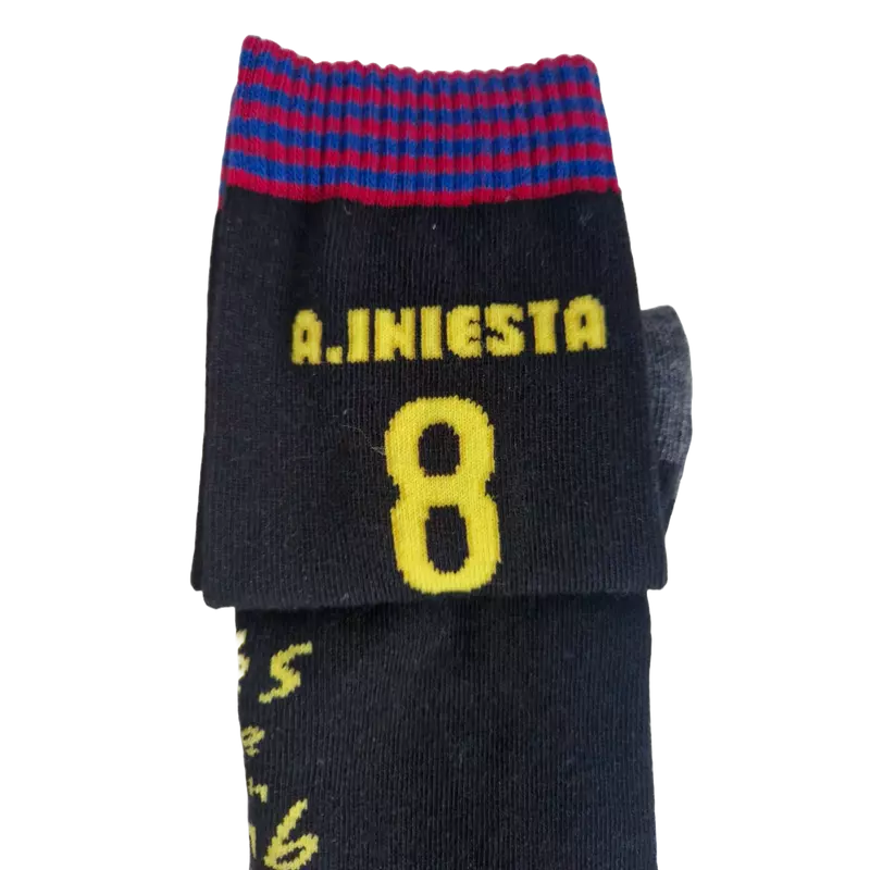 Andrés Iniesta - Barçás legenda zokni, fekete