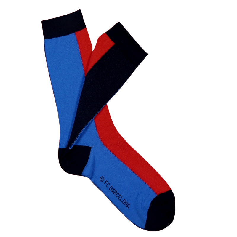 Sávos gránátvörös-kék Barcelona zokni - 39-42